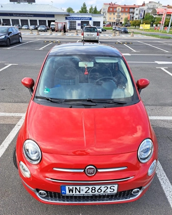 Fiat 500 cena 38800 przebieg: 61300, rok produkcji 2016 z Warszawa małe 67